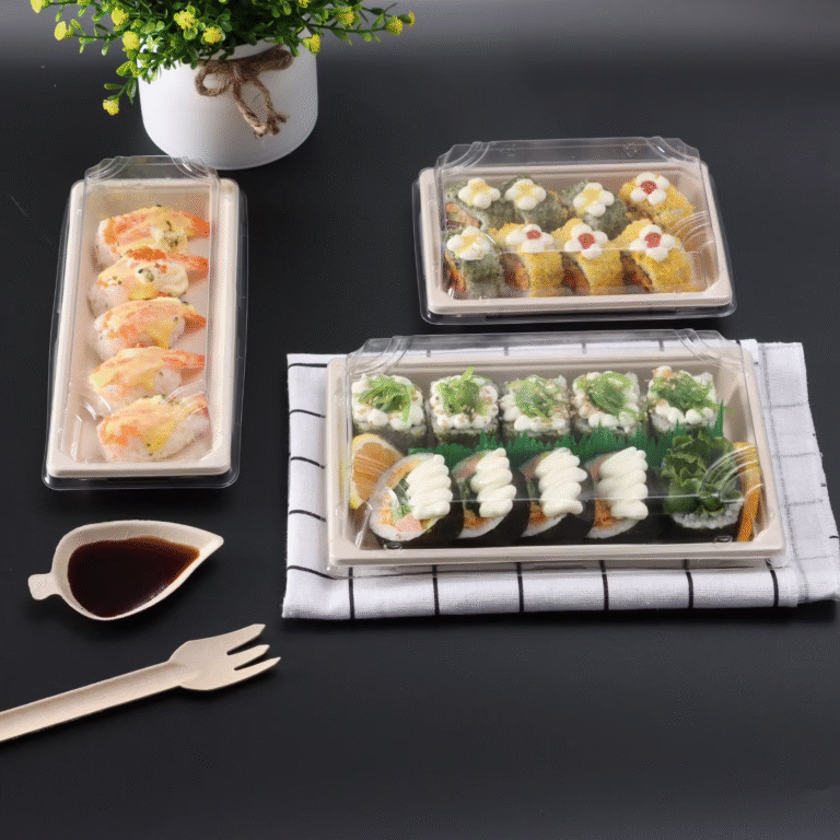 Sushi-Takeout-Food-Container-Bread-Pastry-Dessert-Cake-Baklava-Brownie-Catering-Bakery-Sugarcane-Fiber-Packaging-Box-ezgif