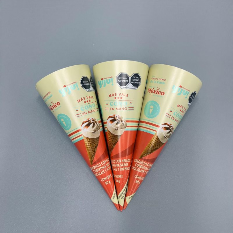 Disposable-Rolling-Ice-Cream-Paper-Cone-Holder-Kraft-Paper-French-Fries-Cone-ezgif