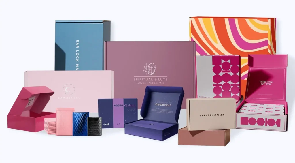 Custom mailer boxes with different colors and varieties for small startups and e-commerce businesses