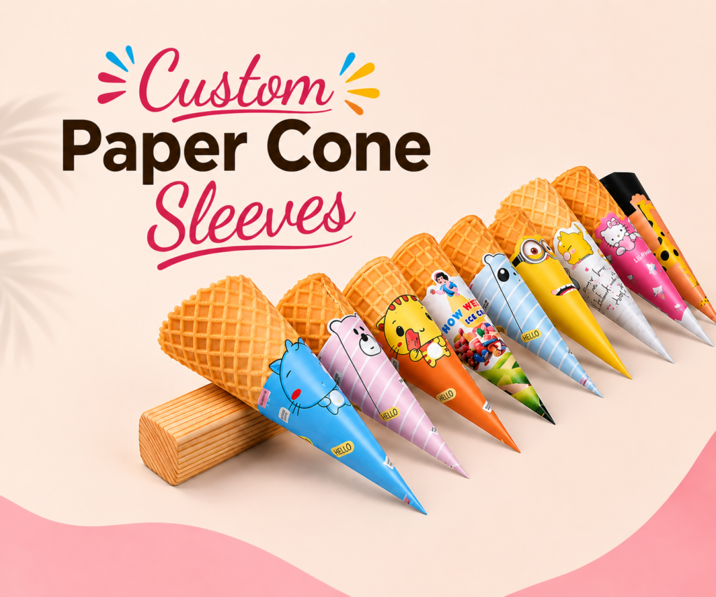 Custom Paper Cone Sleeves for Food Brands