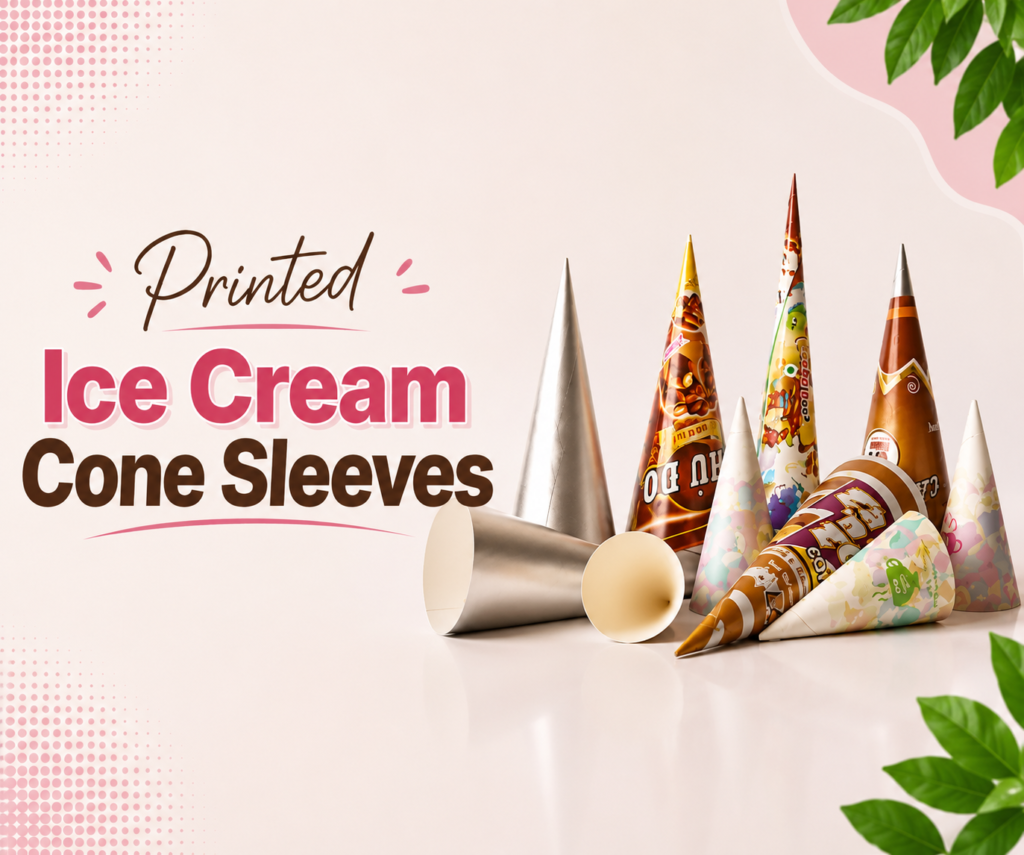 Custom Printed Ice Cream Cone Sleeves